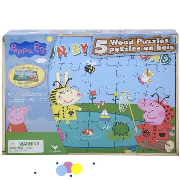 Peppa Pig Other - Peppa Pig 5pk Wood Puzzle New